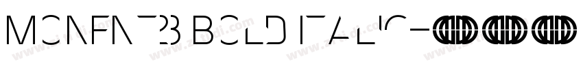 MonFnt23 Bold Italic字体转换